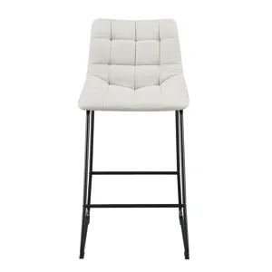 Seth ( QSD6099-5B) 30\" Linen White Bar Stool (2 Per Carton)