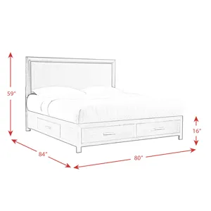 Shelby King 4-Drawer Platform Storage Bed