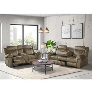 Sorrento Motion Loveseat with Console in T101 Brown
