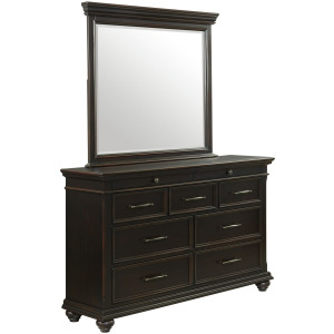 Slater Dresser & Mirror Set Black
