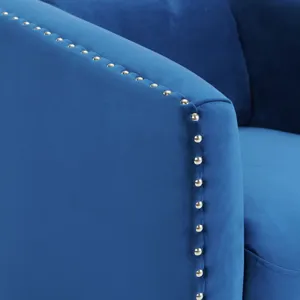 Stanton Swivel Chair in Royale Cobalt W/ Nails - 3A