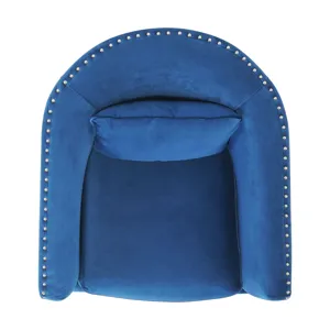 Stanton Swivel Chair in Royale Cobalt W/ Nails - 3A