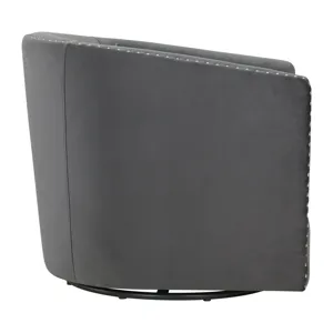 Stanton Swivel Chair in Royale Grey W/ Nails - 3A