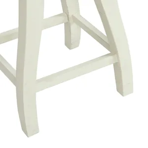 Stone 24\" Counter Stool W/ Swivel w/Fabric Seat in White (2 Per Carton)