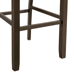 Stone 30\" Bar Slat Back Stool w/Fabric Seat Charcoal (2 Per Carton)