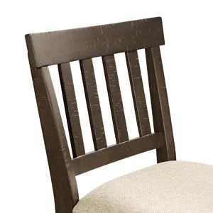 Stone 30\" Bar Slat Back Stool w/Fabric Seat Charcoal (2 Per Carton)