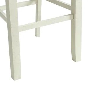 Stone 30\" Bar Scroll Back Stool w/Fabric Seat in White (2 Per Carton)