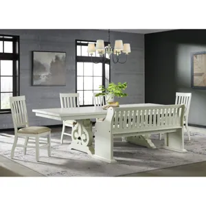Stone Pew Bench in White