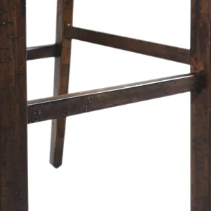 Stone 30\" Bar Scroll Back Stool w/ Wood Seat Charcoal (2 Per Carton)