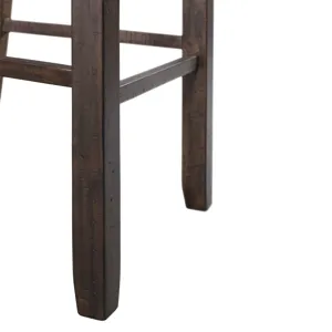 Stone 30\" Bar Scroll Back Stool w/ Wood Seat Charcoal (2 Per Carton)