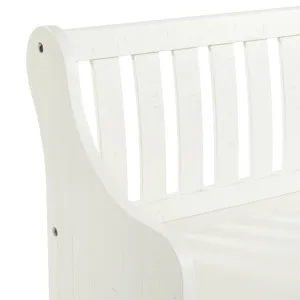Stone Pew Bench in White