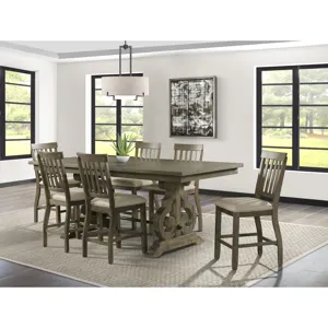 Stone Counter Wooden Slat Back Counter Side Chair Grey (2 Per Pack)