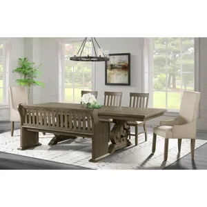 Stone Pew Bench Gray Finish