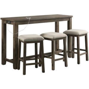 Stone Occasional Bar Table Pack Gray