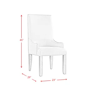 Stone Parson Arm Chair Gray Finish (2 Per Pack)