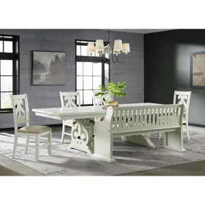 Stone Pew Bench in White