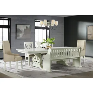 Stone Pew Bench in White