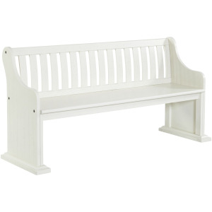 Stone Pew Bench in White