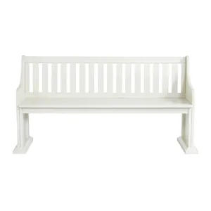 Stone Pew Bench in White