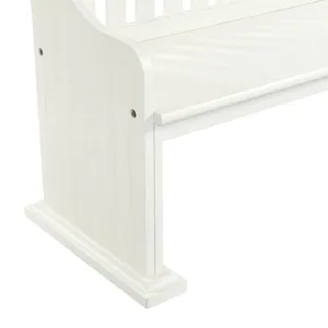 Stone Pew Bench in White