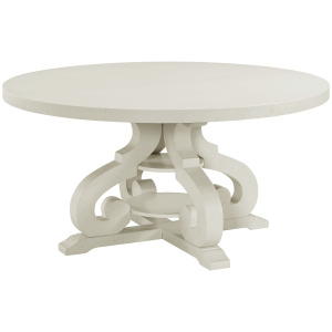 Stone Round Dining Table W/PU Base in White