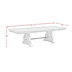 Stone Dining Table in White