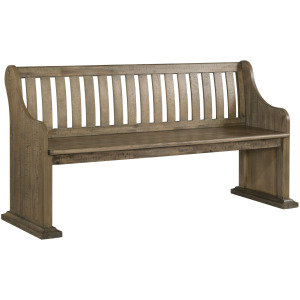 Stone Pew Bench Gray Finish