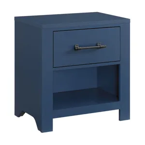 St. Regis Bedroom Set with Queen/Full Headboard, Dresser, Mirror and Nightstand in Blue
