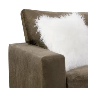 333-13 Chofa in Pash Coffee W/2 Karakul Fur Pillows