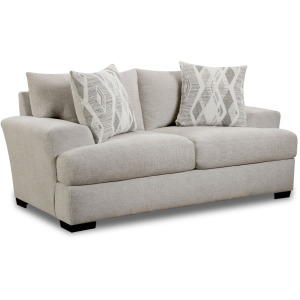 9010 Loveseat in Fentasy Silver W/2 Pillows Exotica Birch
