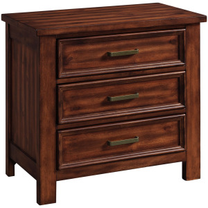 Sullivan 3-Drawer Nightstand in Rich Cherry