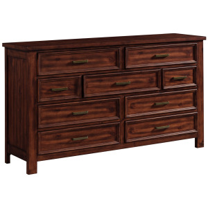 Sullivan 9-Drawer Dresser in Rich Cherry