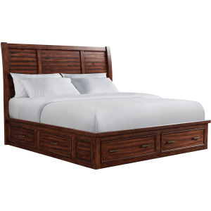 Sullivan King Storage Bed in Rich Cherry