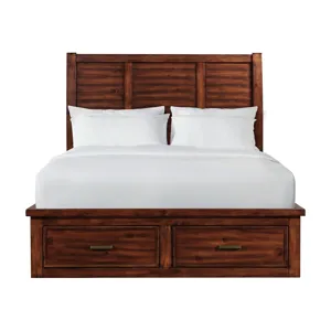 Sullivan Queen Storage Bed in Rich Cherry