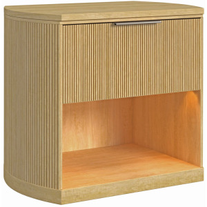 Sylvie 1-Drawer Nightstand with Touch Light in Natural LED