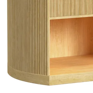 Sylvie 1-Drawer Nightstand with Touch Light in Natural LED