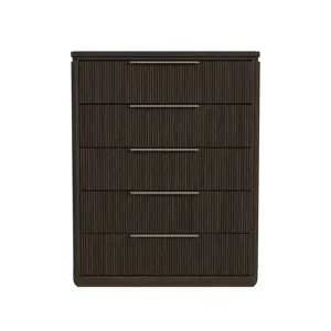 Sylvie 5-Drawer Chest in Dark Brown