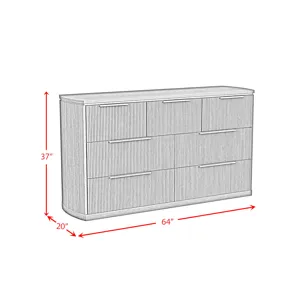 Sylvie 7-Drawer Dresser in Dark Brown