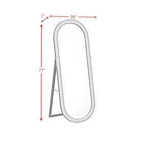 Sylvie Floor Mirror in Dark Brown