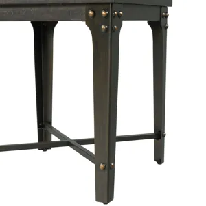 Factory End Table w/Power Box USB Grey