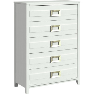 Tobias 5-Drawer Chest in White