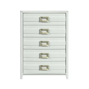 Tobias 5-Drawer Chest in White