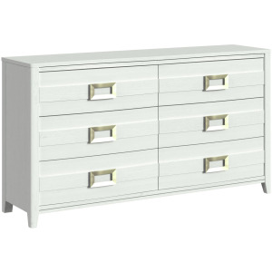 Tobias 6-Drawer Dresser in White