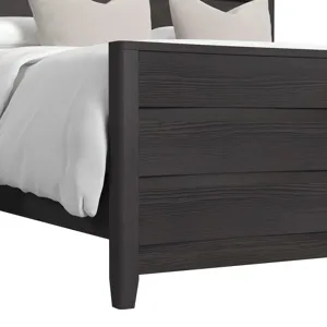 Tobias Queen Bed with LED in Black