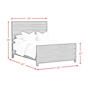 Tobias Queen Bed with LED in Black