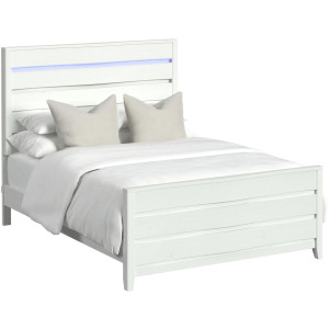 Tobias Full Bed with LED in White