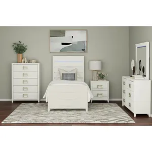 Tobias 6-Drawer Dresser in White