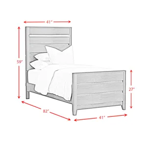 Tobias Twin Bed with LED in Black