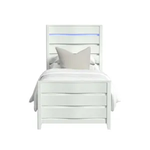 Tobias Twin Bed with LED in White