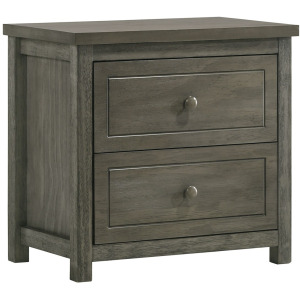Trey 2-Drawer Nightstand in Grey Wire Brushed